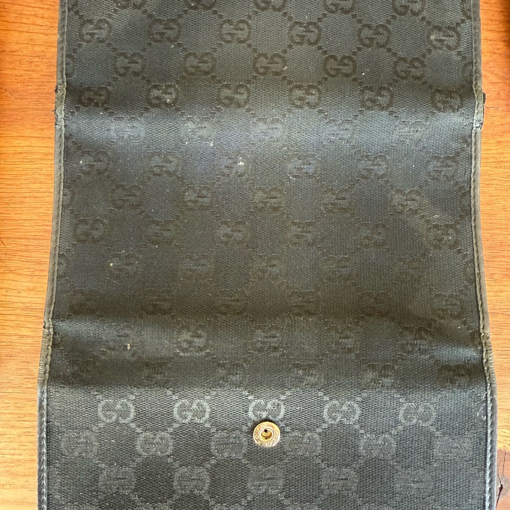 Gucci Black Monogram Wallet